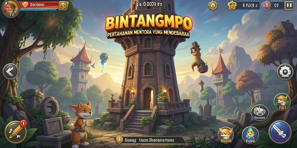 Tampilan gameplay BINTANGMPO yang menantang dan strategis.