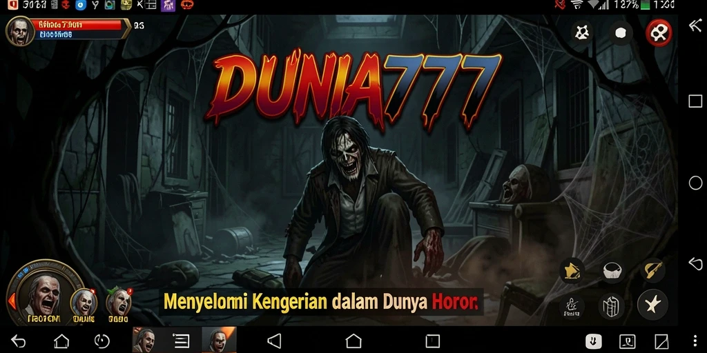 Gambaran menegangkan dari gameplay DUNIA777 yang menyeramkan.