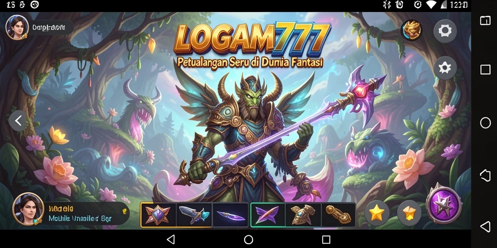 Tampilan gameplay LOGAM777 yang menampilkan petualangan menarik di dunia fantasi.