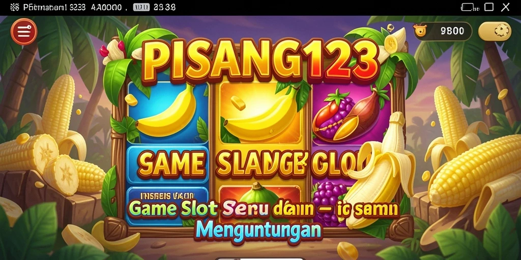 Tampilan gameplay PISANG123 yang penuh warna dan seru.