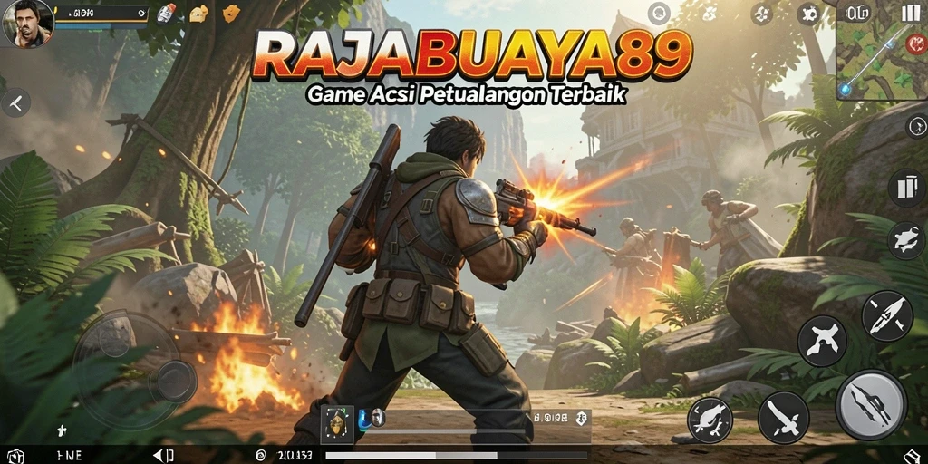 Tampilan aksi mendebarkan dalam RAJABUAYA89 saat bertarung dengan musuh.