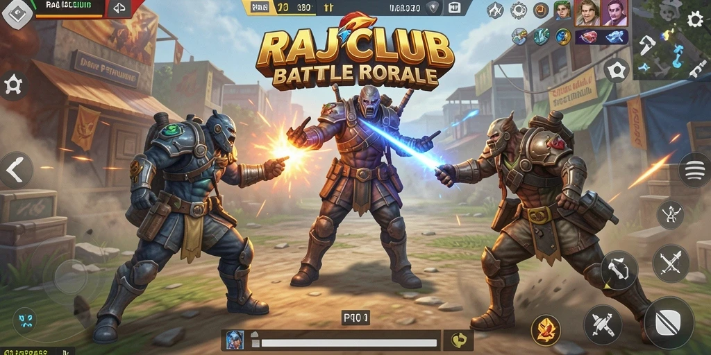 Tangkapan layar gameplay RAJACLUB yang mendebarkan dengan pertarungan intens.