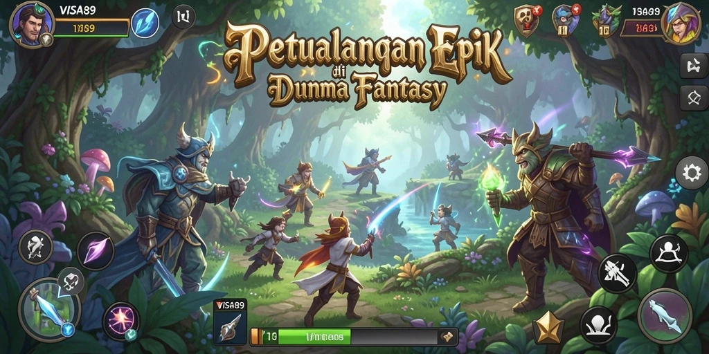 Tampilan gameplay yang menarik dalam dunia fantasi RPG.