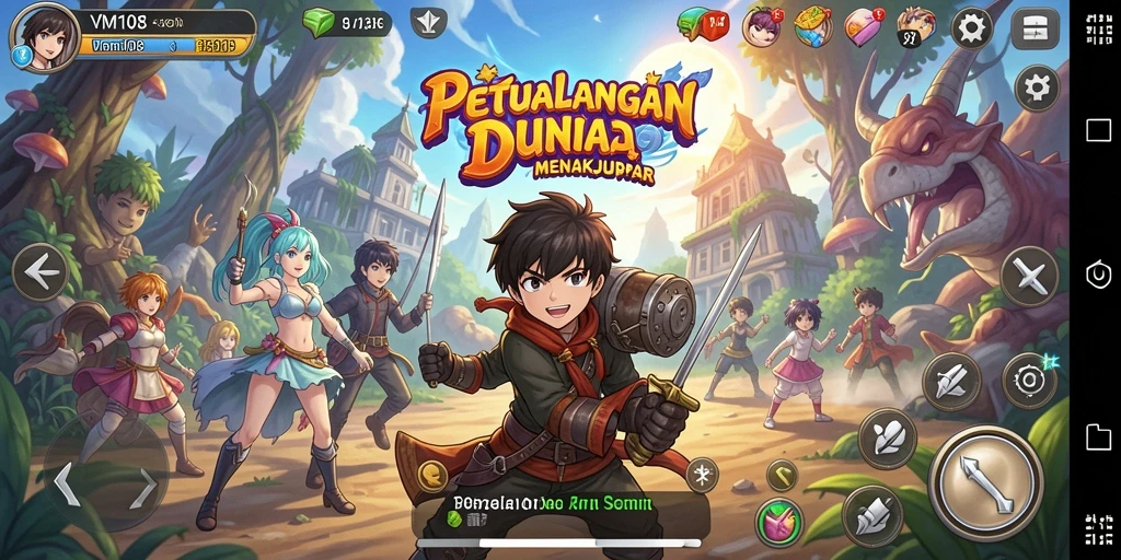 Tampilan gameplay menakjubkan dari VM108 yang penuh aksi Anime.